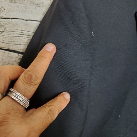 Calvin Klein Black Blazer Size 36R 100% Wool Fair Conditions - Picture 3 of 9